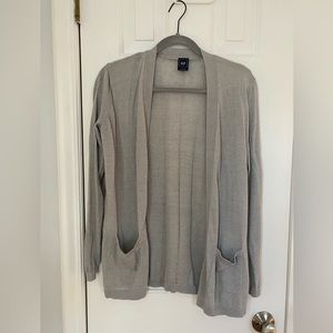 Gap Lightweight Gray Open Front Cardigan